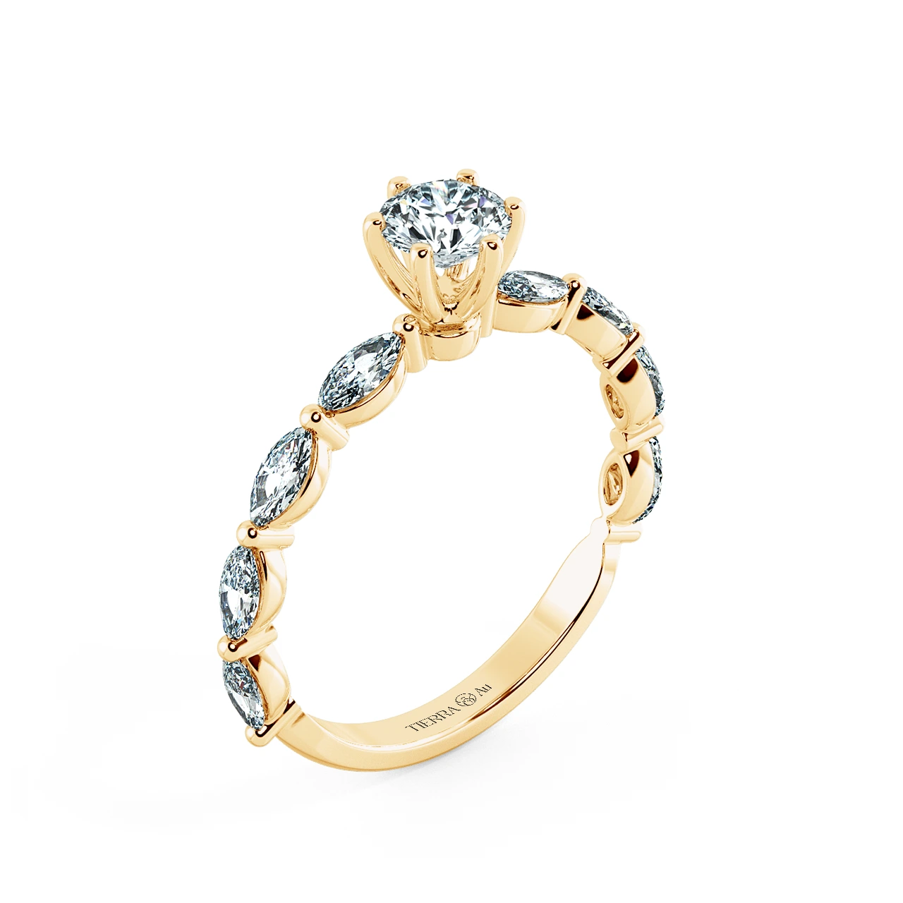 Solitaire Engagement Ring with Eternity Band NCH1805 4